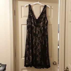 Black Lace Lined Dress